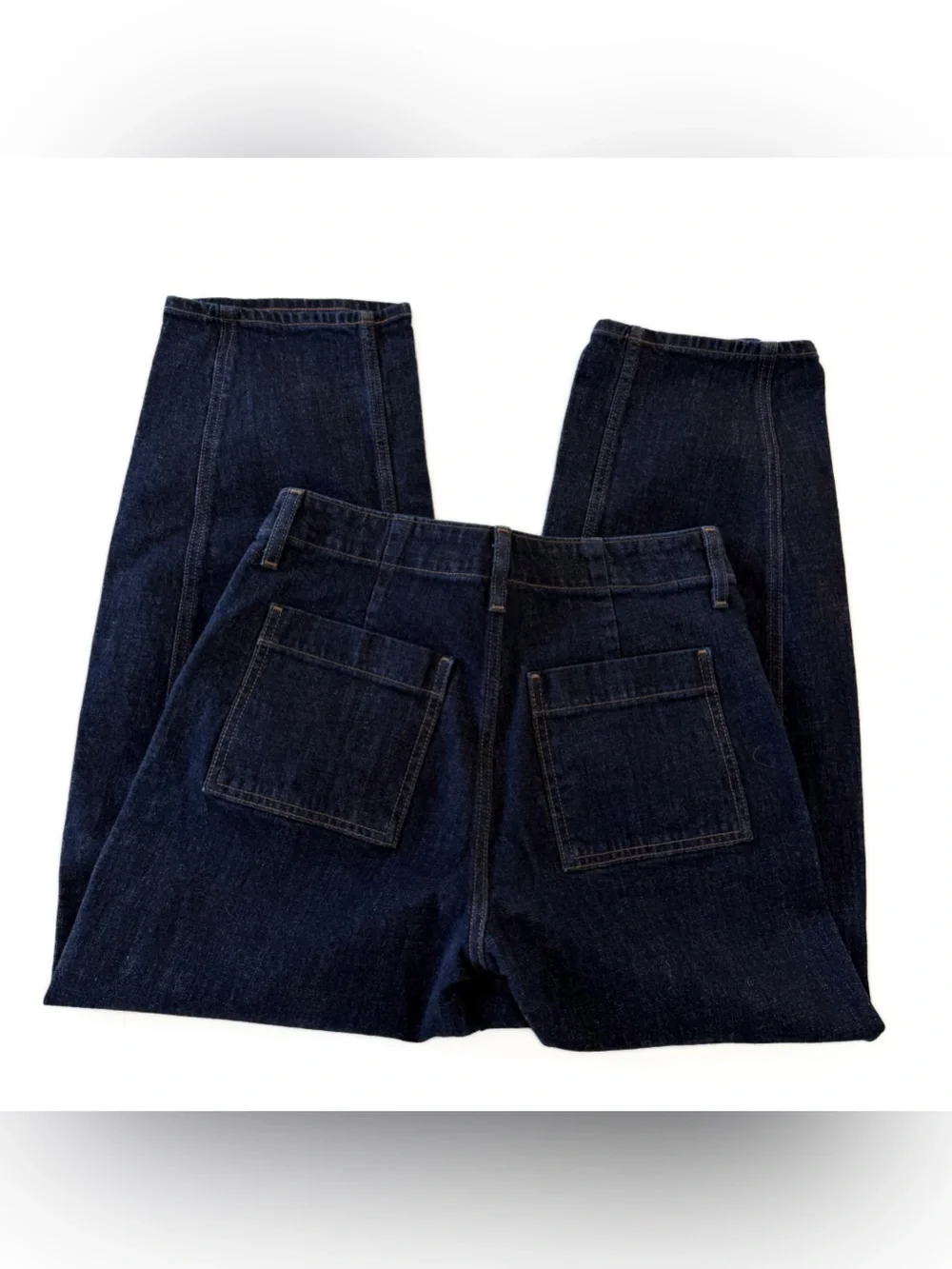 Old Navy Jeans Womens 8 Barrel Leg Dark Wash - Picture 8 of 9